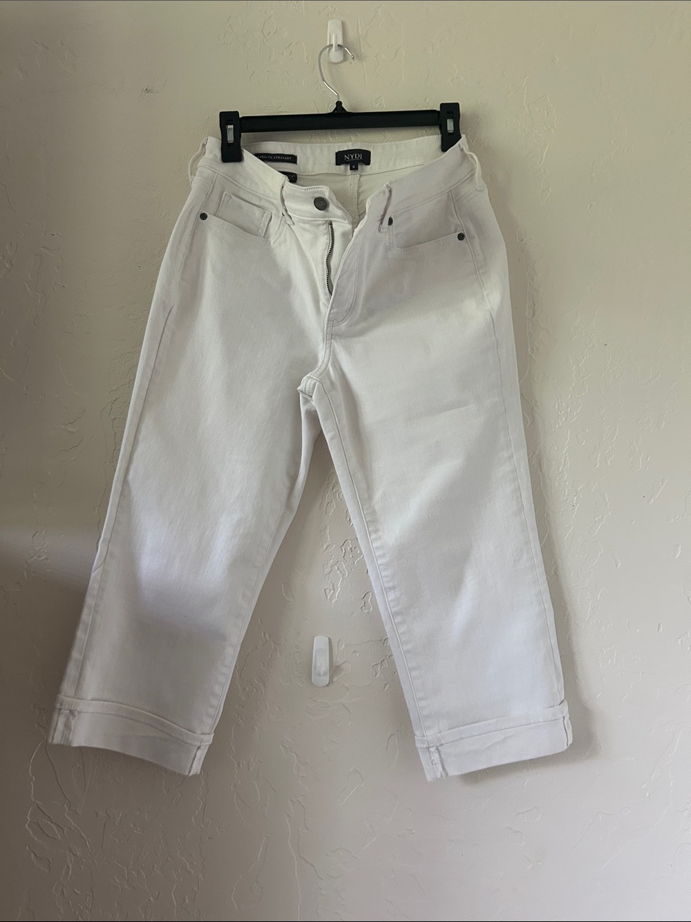 NYDJ White Boyfriend Cropped Jeans for Women